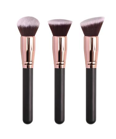 Xptieeck 3 Pieces Makeup Brushes for Foundation Loose Powder Concealer Blush Brush Professional Cosmetic Beauty Makeup Tool