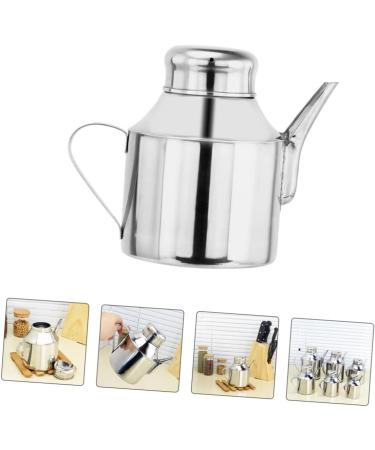Milisten 2pcs Sauce Pot Olive Oil Cruet Kitchen Oil Soy Sauce Bottle Oil Drip Dispenser Oil Vinegar Cruet Bottle Household Vinegar Bottle Olive Oil Pourer Water Bottle Stainless Steel Metal 18.5X14.5X11CMx2pcs Silverx2pcs - Buy Online on GoSupps.com