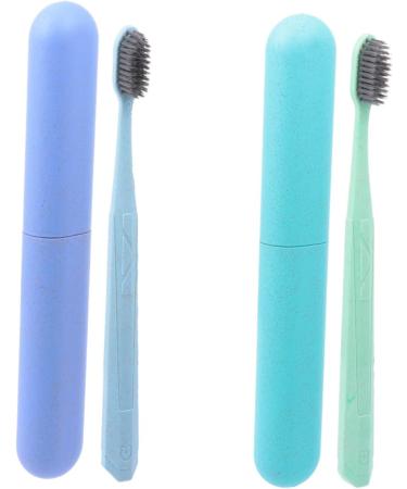Buy Gatuida 4-Piece Travel Toothbrush Set - Soft Manual Wheat Gum Care with Case | Ultra Soft and Eco-Friendly - Buy Online on GoSupps.com