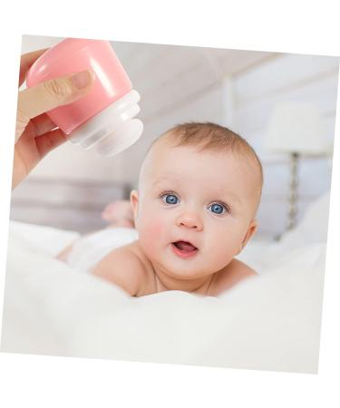 Beavorty 6-Piece Baby Powder Puff Set with Storage Bottle | Travel-Friendly Kit for Newborns | Loose Powder Sponge Container | Pink, 10x7CM - Buy Online on GoSupps.com