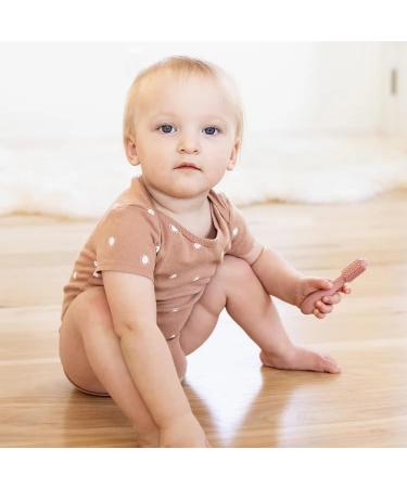 Shop ezpz Baby-Led Toothbrush in Blush - Perfect for Tiny Hands | International Shipping Available - Buy Online on GoSupps.com