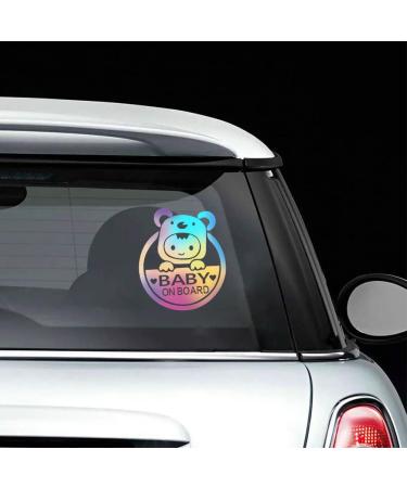 Baby on Board Stickers - Cute Removable Car Safety Stickers (2PCs) - International Shipping Available - Buy Online on GoSupps.com