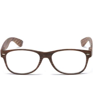 Premium Wood Grain Reading Glasses +2.0 Magnification | Full HD Comfortable & Fatigue-Free for Men & Women - Buy Online on GoSupps.com