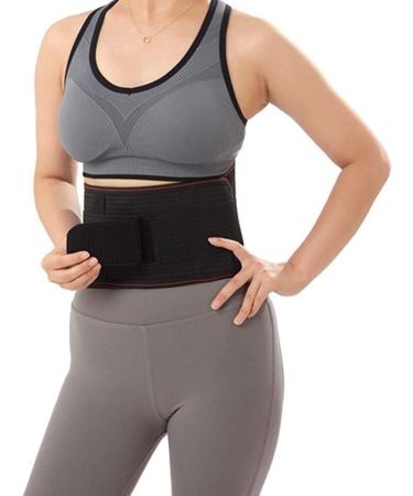 Four Seasons Breathable Multifunctional Lumbar Support - Self-Heating Waist/Abdominal Support for Men & Women (Black L) | Warm Hot Compress - Buy Online on GoSupps.com