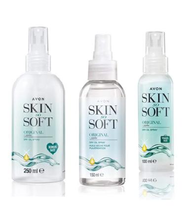 3 Sizes of Avon Skin So Soft Dry Oil Spray Formulated with Jojoba Oil and Vitamin E to Lock in Moisture 150ml 100ml (Travel Size) and 250ml - By Ultimate Things
