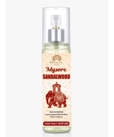 Mysore Sandalwood Spray Perfumed For Men And Women | Pocket Perfume | Eau De Parfum | Best Gifting Long Lasting Luxury Scent | Daily use fragrance| (105ml)