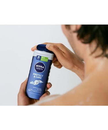 Beiersdorf Nivea Men Protect & Care Shower gel caring 250 ml moisturizing with aloe vera Protect & Care biodegradable formula - Buy Online on GoSupps.com