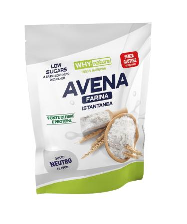 WHY NATURE WHY NATURE INSTANT OATMEAL FLOUR - Flavored instant oatmeal - Neutral taste - Gluten free - 1kg