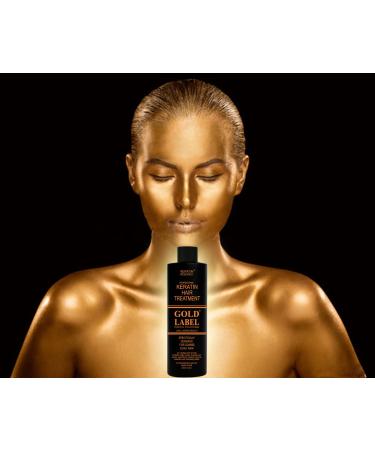 Gold Label Professional Keratin Blowout Treatment 240ml + Clarifying Shampoo for Coarse Curly Black Hair - Buy Online on GoSupps.com