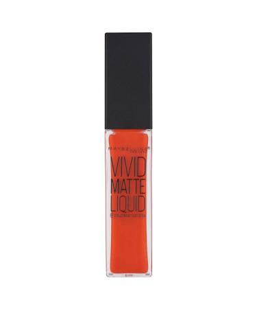 Maybelline New York Vivid Matte Liquid Lipstick 25 orange shot 1 pack (1 x 8 ml) #25 orange shot 7.7 ml (1 pack) - Buy Online on GoSupps.com