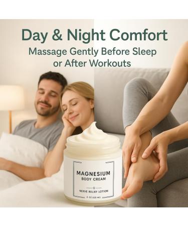 Neuropathy Cream | Nerve Relief Lotion for Feet Legs & Hands | Magnesium Chloride with Aloe Vera Extract | Non-Greasy Formula for Day & Night Use | Thoughtful Gift for Mama Dad Men & Women (1) - Buy Online on GoSupps.com