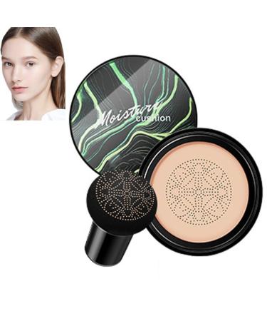 Chaffu CC Moisture Cushion, CC Cream Mushroom Head Air Cushion, DC Liquid Foundation, CC Cream Foundation, Moisturizing Covering Foundation, Moisturizing Sebum Regulating Moisturizer(Ivory,1 pcs)