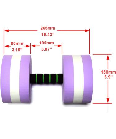 Davidamy's Gift: Water Aerobic Foam Dumbbells for Pool Resistance - 1 Pair, Purple - Buy Online on GoSupps.com