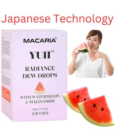Macaria Yuii Aqua Aqua Dew Drops Face Serum Glow Watermelon And Niacinamide With Vitamin E By Japanese Technology - Buy Online on GoSupps.com