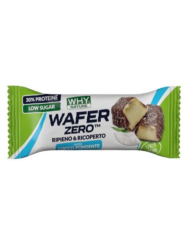 WHY NATURE WHY NATURE WAFER ZERO - Wafer waffle with protein filling - Gluten-free - Coconut and dark chocolate flavor - 35g