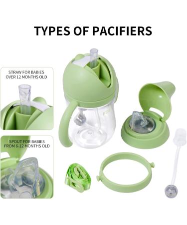 FDBTL Baby Soft Spout Sippy Cup with Handles | Leak-Proof & Spill-Proof Infant Learner Cup | Break-Proof Toddler Straw Cup (Green 9oz) - Buy Online on GoSupps.com