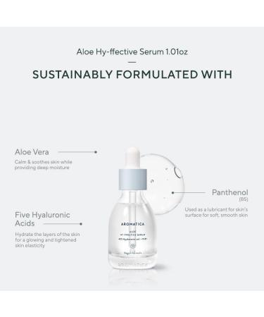 AROMATICA Aloe Hy-ffective Serum 40% Hyaluronic + Vitamin B5 | 30ml | Hydrating Facial Serum | Firming & Anti-Aging | All Skin Types - Buy Online on GoSupps.com