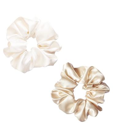 Satin Silk Hair Scrunchies - Pack of 12 Assorted Multicolored Hair Ties for Women and Girls - Buy Online on GoSupps.com