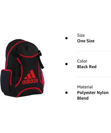 adidas Taekwondo Sparring Backpack - Black/Red - Buy Online on GoSupps.com