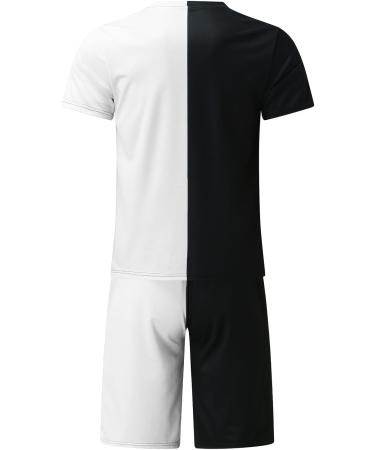 Wabtum Men's Summer Sport Set - Short Sleeve T-Shirt and Shorts [White, Size X-Large] - Buy Online on GoSupps.com
