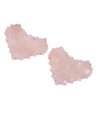 Verdant Touch Jade Stone Eye Patches - Heart-Shaped Pink Eye Pads for Facial Edema Relief | 2 Pack - Buy Online on GoSupps.com