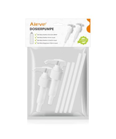 AIEV 2 STK.Dosing pump Sirup dispenser Compatible with BEST B. Nutrition Vital Drink replacement syrup pump reusable Food-safe pump attachment for 500ml/1000ml bottle (upgrade version) - Buy Online on GoSupps.com