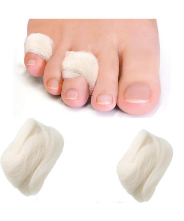 Lamb's Wool for Toe Cushioning Soft Toe Separator Wool Pads Blister Prevention Cushion for Feet Lambs Wool Toe Pads for Hiking Pointe Shoes Protectors Boot Cushion