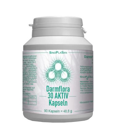Darmflora 30 ACTIVE 90 capsules - 30 bacterial strains + organic inulin - high dose - enteric-coated - vegan