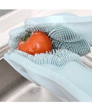 ESASAM Cleaning Gloves Silicone Dishwashing Gloves Household Kitchen Blue Green (15.5 * 34.5cm) Multifunctional Durable Thick Housework Gloves - Buy Online on GoSupps.com