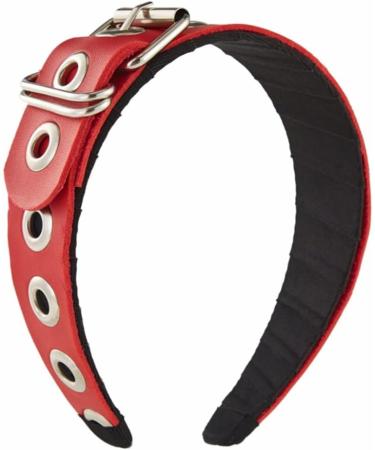 TQUXNGA PU Leather Headband Gothic Tiaras Leather Buckle Headband Rock Headband Punk Headband Steampunk PU Leather Headpiece Red - Buy Online on GoSupps.com