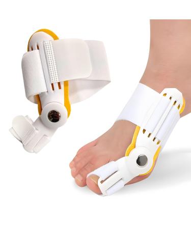 WJRQD White Toe Support Breatatable Adjustable Fracture Recovery Fixation Hallux Valgus Correction Portable Toe Straightener for Home and Travel
