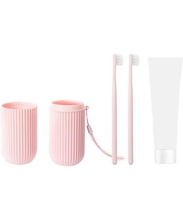 Portable Toothbrush Holder & Travel Case | Dustproof Multifunctional Toothbrush & Toothpaste Set - Ideal for Travel Camping Business Trips & School (Rose) - Buy Online on GoSupps.com