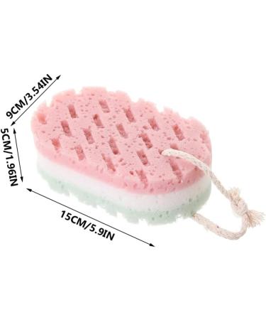 Cabilock 8 Pcs Exfoliating Sponge Set - Face & Body Cleanser Bath Tools for Spa-like Experience - Tricolor Bathing Bubble Sponges - Buy Online on GoSupps.com