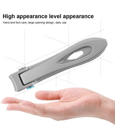 Nail Clippers Wide Jaw Nail Clippers Large Toe Nail Clippers for Thick Nails 16mm Wide Jaw Opening Nail Cutter Set for Men Seniors with Nail File and Box Silver - Buy Online on GoSupps.com