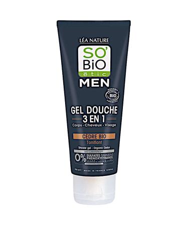 So'Bio tic So'Bio tic Men 3 in 1 Shower Gel Organic Cedar 200 ml
