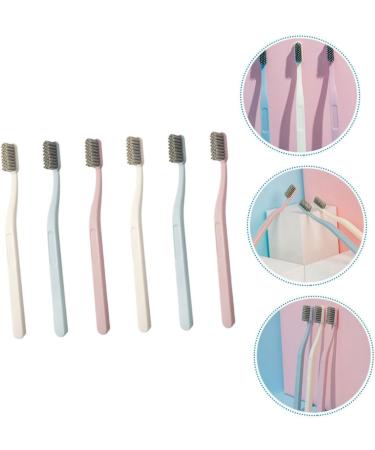 BUIFULSIC 6-Pack Adult Stiff Brushes | Soft Fur Toothbrushes for Effective Oral Care | nylon bristles & Cleaning Tools - Buy Online on GoSupps.com
