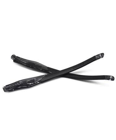 HKUCO Rubber Replacement Transparent Black Frame Legs For Oakley Crosslink Sweep / Switch Eyeglass Frame