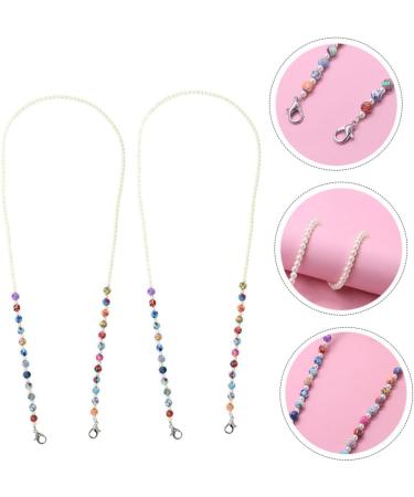 FOMIYES 2pcs Anti-Drop Chain for Glasses | Stylish Reading Glasses Accessory with Artificial Pearl | International Shipping Available - Buy Online on GoSupps.com