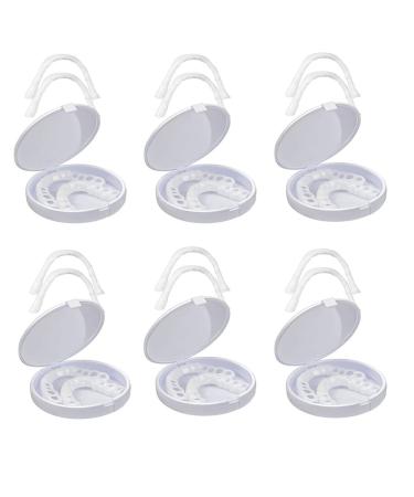 Xzlzmd pebbles dentures upper and lower cosmetic artificial teeth veneers dentures reversible reverberate for a perfect smile 6 pair