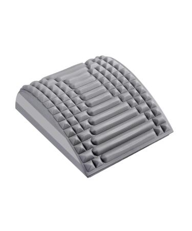 Neck and back neck strecter for pain relief multi-stage adjustable back extension yoga lumbar support gray one size