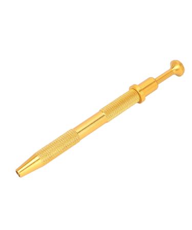 Non -slip tweezers with 4 claws small volume retractable tine holder from alloy for jewelry clip easy to grasp widespread for watch maintenance (gold)