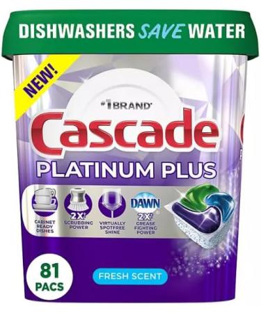 Buy Cascade Platinum Dishwasher Detergent Powder 92 ActionPacs - Fresh Scent 51.2 oz | Best International Shipping - Buy Online on GoSupps.com