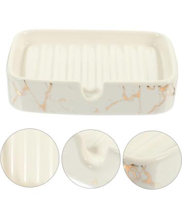Ciieeo 4pcs Bathroom Soap Dish Shower Soap Dish Multifunctional Soap Holder Bar Soap Dish Shower Soap Holders Bar Soap Holder Soap Stand Soap Dish Rack Self White Ceramics Household Fall - Buy Online on GoSupps.com