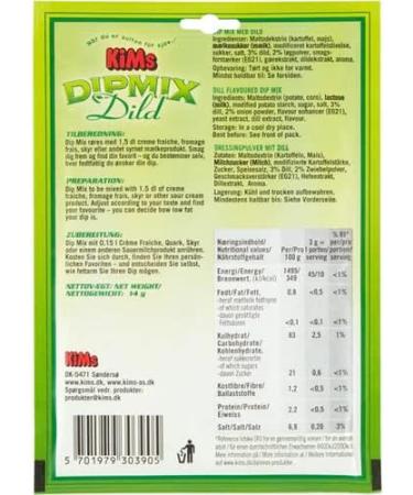 7x Kims Dip Mix Dill 14g - Buy Online on GoSupps.com