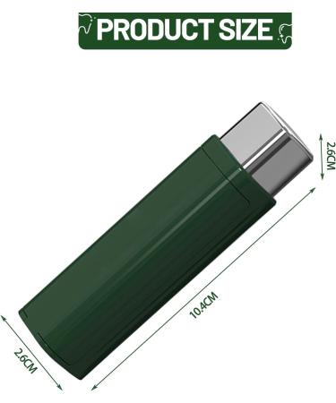 Portable Dental Floss Dispenser with 100 Refillable Sticks - Travel-Friendly Tooth Cleaning Organizer in Green - Buy Online on GoSupps.com