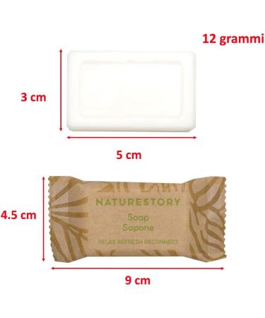  MAQA MAQA Pack of 100 Mini Scented Soaps 12g Disposable Soaps for Hotel and B&B Courtesy Line Mini Body Soap - Buy Online on GoSupps.com