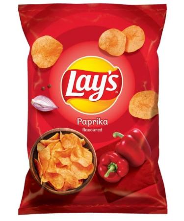 Lay's Paprika Flavoured Crisps 130g (Pack of 3) By Mazovia Brands
