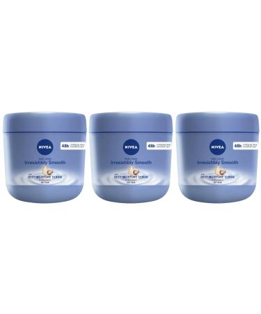 NIVEA Irresistibly Smooth Body Cream with Shea Butter Deep Moisture Serum 400ml Intense Hydration for Dry Skin Non-Greasy 48-Hour Moisture Silky Soft Skin Daily Body Lotion Pack of 3