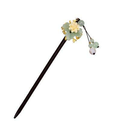 Uonlytech Chinese hairstick wood pearl hairpin Japanese hairstick flowers hair chopstick opal hairpise hairstate retro hair jewelry pin for women girls