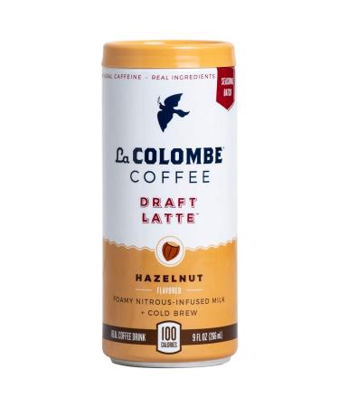 La Colombe Hazelnut Draft Latte - 9 Fluid Ounce, 12 Count - Cold-Pressed Espresso And Frothed Milk + Hazelnut - Grab And Go Coffee